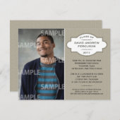 Geometric Medallion Afstuderen Invitation Kaart (Voorkant / Achterkant)