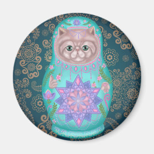 Geometric Meowtreshka Magneet