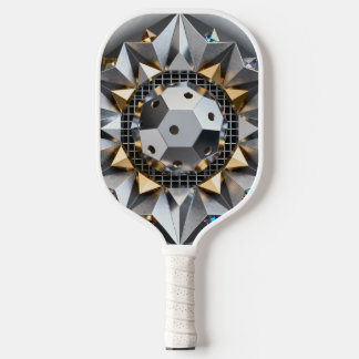 Geometric Metallic Pickleball Core Design Pickleball Paddle