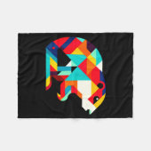 Geometric Minimalism Modern Illustration Groundhog Fleece Deken (Voorkant (Horizontaal))