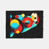 Geometric Minimalism Modern Illustration Groundhog Fleece Deken (Voorkant (Horizontaal))