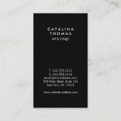 Geometric Mod Bold Black en Roos Gold Pattern Visitekaartje (Achterkant)