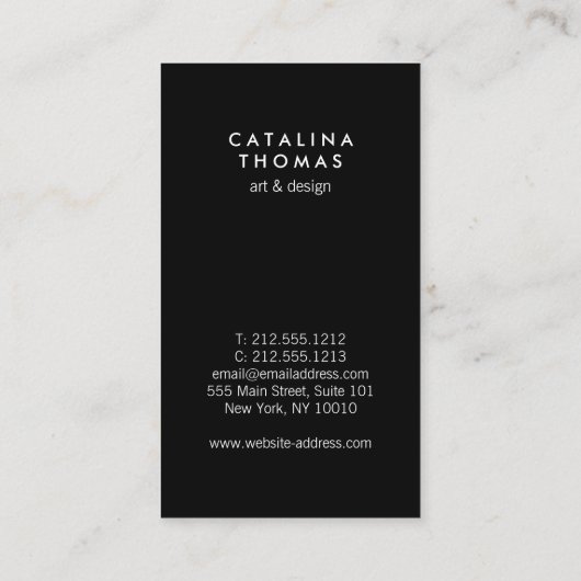 Geometric Mod Bold Black en Roos Gold Pattern Visitekaartje (Achterkant)