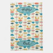 Geometric, Mod, Retro, Mid Century Modern Kitchen Theedoek (Verticaal)