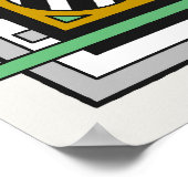 Geometric Modern Abstract Composition Poster (Hoek)