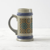 Geometric Moroccan Tile & Orange Pattern Bierpul (Links)