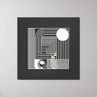 Geometric Orbit Lines Canvas Afdruk