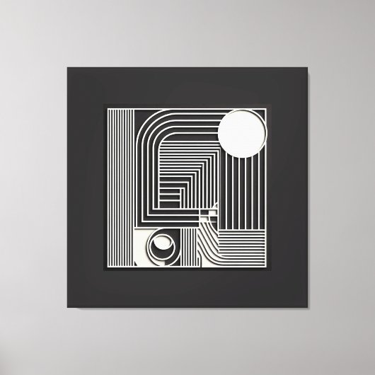 Geometric Orbit Lines Canvas Afdruk (Voorkant)