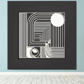 Geometric Orbit Lines Canvas Afdruk (Insitu (Houten vloer))