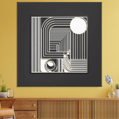 Geometric Orbit Lines Canvas Afdruk (Insitu (Woonkamer))