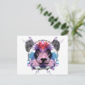 Geometric Panda Bear Briefkaart (Staand voorkant)