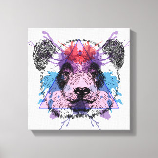Geometric Panda Bear Canvas Afdruk