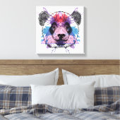 Geometric Panda Bear Canvas Afdruk (Insitu (Slaapkamer))