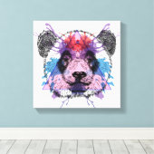 Geometric Panda Bear Canvas Afdruk (Insitu (Houten vloer))