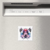 Geometric Panda Bear Magneet (Insitu (Vaatwasser))