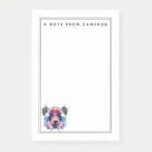 Geometric Panda Beer | Jouw namen toevoegen Post-it® Notes (Voorkant)