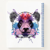 Geometric Panda Beer Notitieboek (Achterkant)