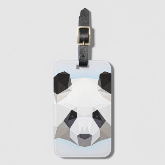 Geometric Panda Face Bagagelabel (Voorkant (verticaal))