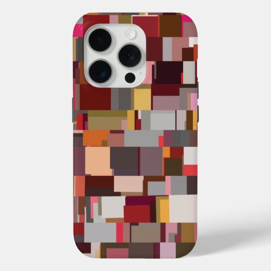 Geometric Patchwork Abstract Mosaic Pattern Case-Mate iPhone Case (Achterkant)