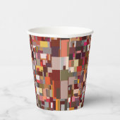 Geometric Patchwork Mosaic Pattern Papieren Bekers (Rechts)