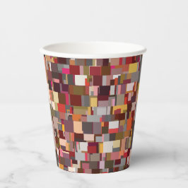 Geometric Patchwork Mosaic Pattern Papieren Bekers