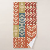 Geometric patchwork ornamental ethnic pattern (Serviette de bain)