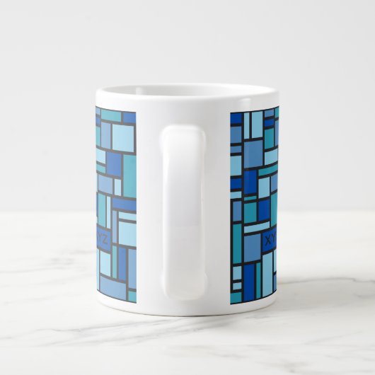 Geometric Pattern aangepaste monogram mokken (Achterkant)