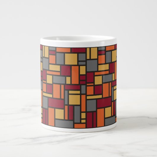 Geometric Pattern aangepaste monogram mokken (Voorkant)