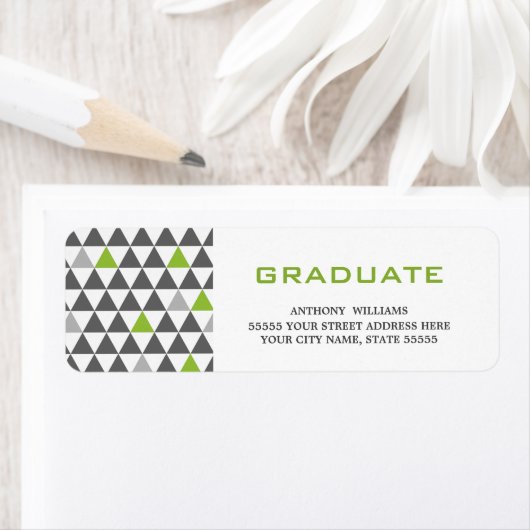 Geometric Pattern Afstuderen Adresetiketten Etiket (Insitu)