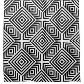 Geometric pattern. Black and white. Squares and st Douchegordijn (Voorkant)