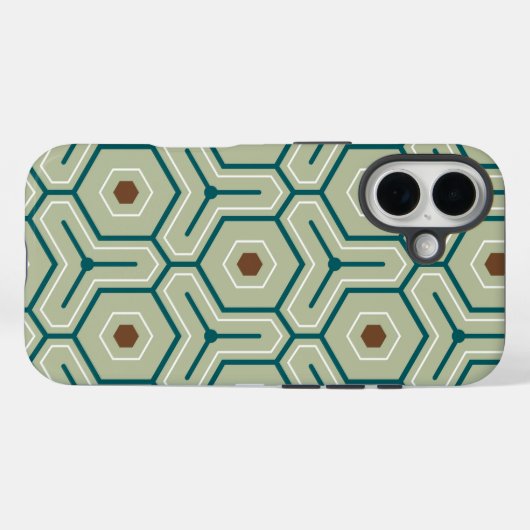 Geometric pattern with interlocking hexagons Case-Mate iPhone case (Achterkant (horizontaal))