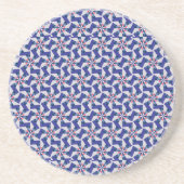 Geometric Patterns - Red and Blue Pinwheel Coaster Zandsteen Onderzetter (Voorkant)