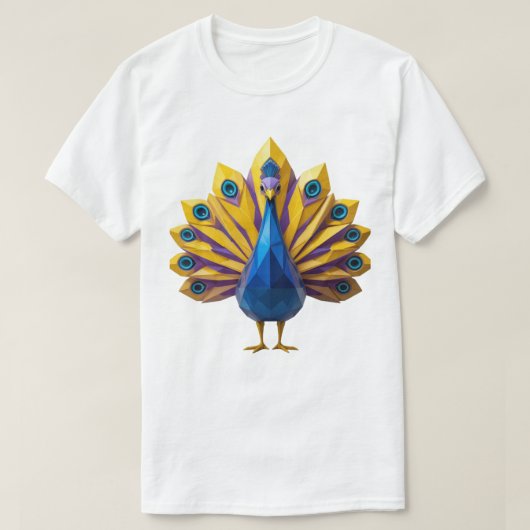 Geometric Peacock T-shirt (Design voorkant)