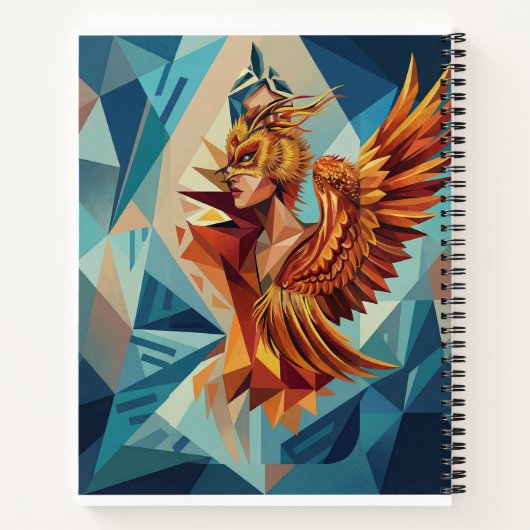 Geometric Phoenix Art Notebook Notitieboek (Achterkant)