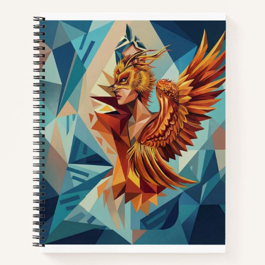 Geometric Phoenix Art Notebook Notitieboek (Voorkant)