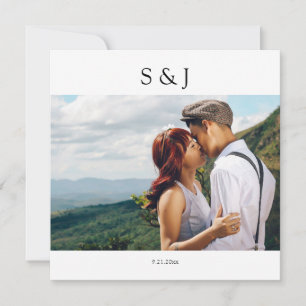 Geometric Photo Square White & Black 2 Weddenschap Kaart