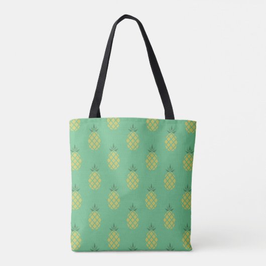 Geometric Pineapple Pattern on Green Draagtas (Achterkant)