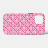 Geometric Pink Bows Polka Dots Coquette Case-Mate iPhone Case (Achterkant (horizontaal))