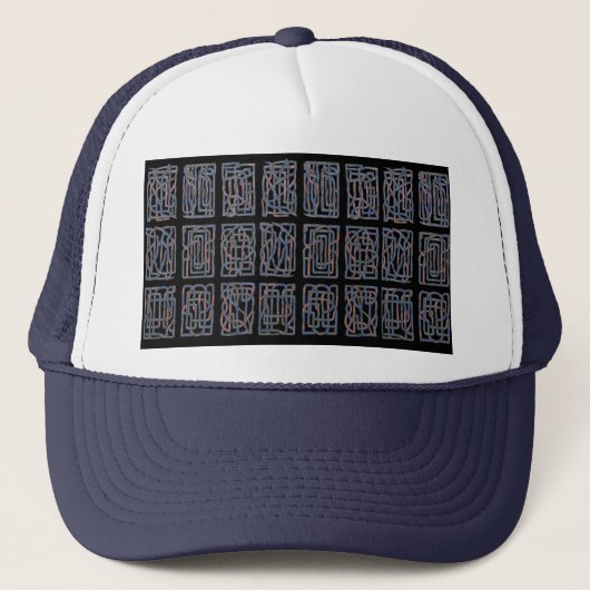 Geometric Pulse Foam Trucker Hat Pet (Voorkant)