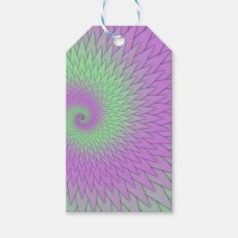 Geometric Purple and Green Cadeaulabel
