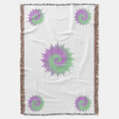 Geometric Purple and Green Deken (Voorkant Verticaal)