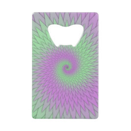 Geometric Purple and Green Kredietkaart Flessenopener