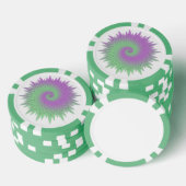 Geometric Purple and Green Poker Chips (Opstapeling)