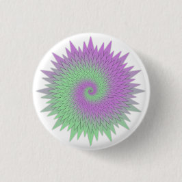 Geometric Purple and Green Ronde Button 3,2 Cm