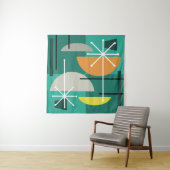 Geometric Quadrants Abstract Art Wandkleed (In Situ (horizontaal))