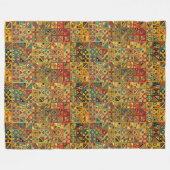 Geometric Quilt Pattern (Aztec, Mayan, Egyptian) Fleece Deken (Voorkant (Horizontaal))