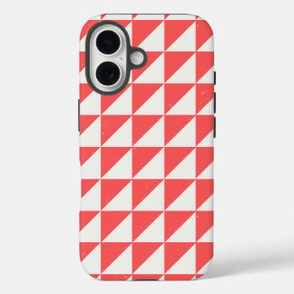 Geometric Red And Off-White Triangles Phone Case