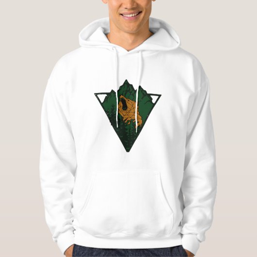 Geometric Roaring Bear Mountain Sweatshirt (Voorkant)