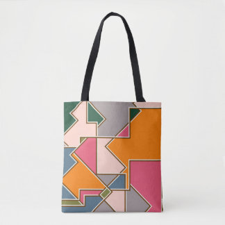 geometric seamless pattern, lines, orange, purple draagtas