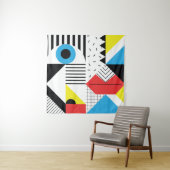 Geometric seamless pattern with abstract shapes wandkleed (In situ)